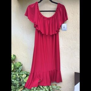 LULAROE CICI DRESS NWT 2XL Holiday Red Slinky Sexy